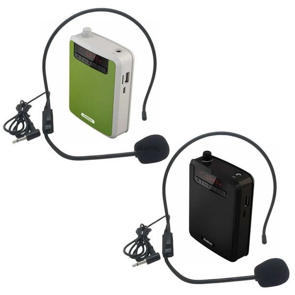 Tragbare Lautsprecher Gosear 5W 2200mAh Sprachverstärker Multifunktionaler tragbarer Mini-Sprachlautsprecher mit 2 kabelgebundenen Mikrofonen Aufbewahrungsbox für Lehrer YQ240106