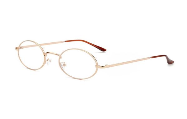 Venda de óculos coreanos de liga sólida, armação retrô com aro completo dourado, óculos vintage redondos para computador 5584424