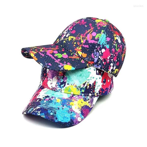 Ballkappen 2024 Four Seasons Polyester Graffiti Print Casquette Baseballkappe Verstellbare Outdoor-Snapback-Hüte für Männer und Frauen 238