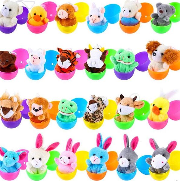 Ciondolo di Pasqua in stile 24 Set di uova di coniglio Ciondolo per bambola Peluche 3x7 cm