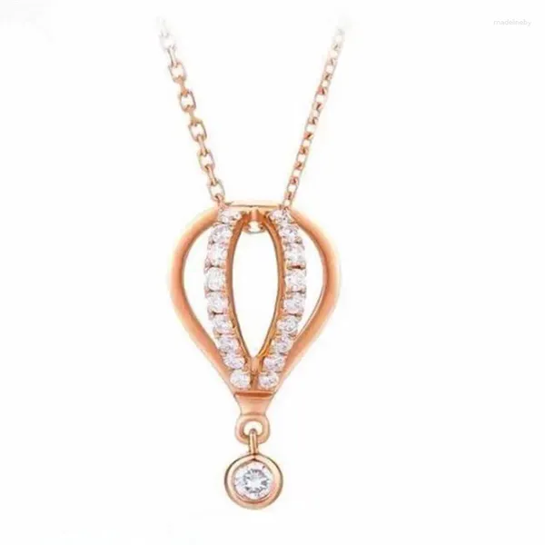 Catene ZHENSHIYUAN Lefei Moda Lusso Classico Moissanite Creativo Air Balloon Collane Fascino Donna Argento 925 Gioielli regalo per feste