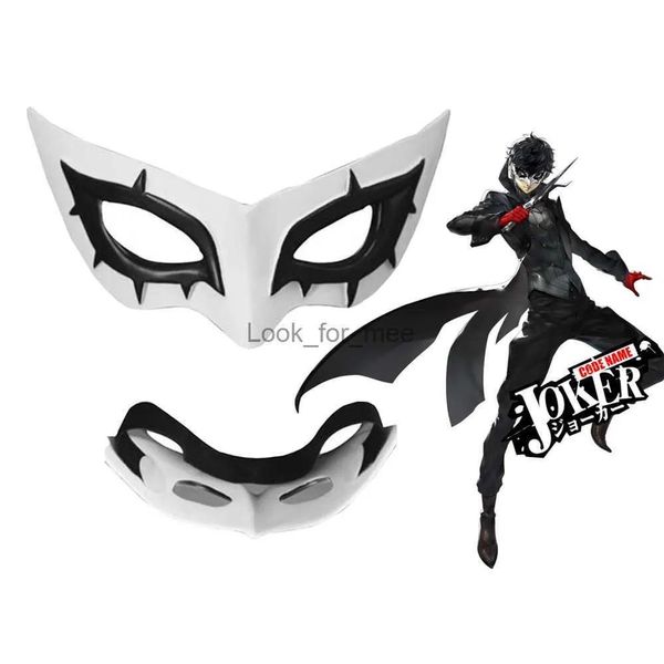 Máscaras Persona 5 Hero Arsene Joker Cosplay Mask ABS Eye Patch Mask Kurusu Akatsuki Cosplay Prop Rap Play Mask Acessório HKD230