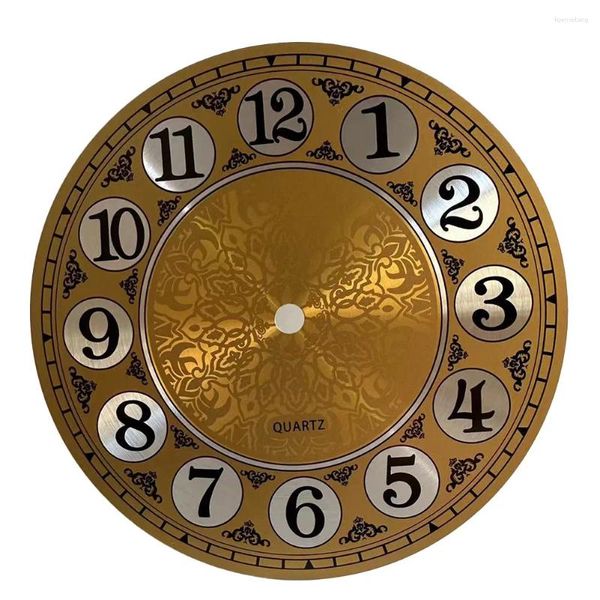 Orologi da parete Quadrante per orologio in metallo in alluminio vintage da 180 mm con numeri arabi Sostituzione dello sfondo al quarzo fai-da-te