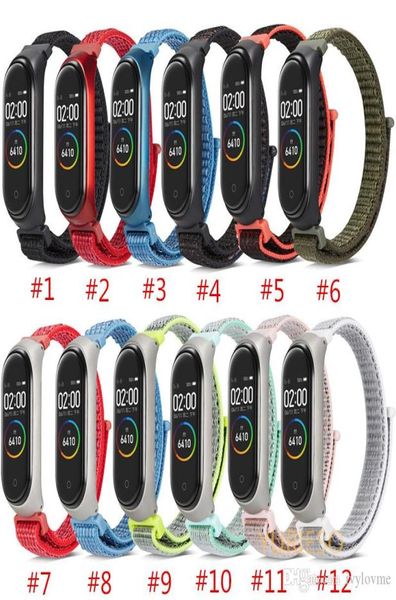 MI Band 3 4 Strap Bilek Bandı Naylon Bilezik Akıllı Saat Band Aksesuarları Bilek Mi Band3 Xiao Mi Band 3 4 4 Bilek Bant1567918