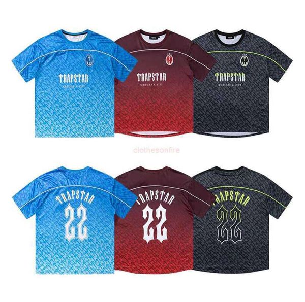 Mens Camisetas Designer Moda Roupas Tees Tsihrts Camisetas Trapstar Oblique Número 23 Basquete Jersey Futebol Mudança Gradual de Cor Esportes Manga Curta 1134ess