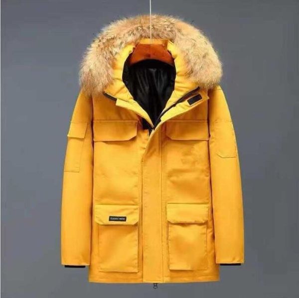 куртка-пуховик канадская дизайнерская мужская парка 2024 Зимняя мужская пуховая куртка с капюшоном 90% пальто мужское повседневное утолщенное фирменное пальто Высококачественные подходящие друг к другу наряды z6