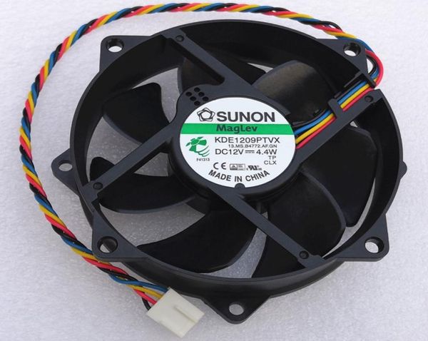 Original neuer CPU-Gehäuselüfter für Sunon Maglev Round KDE1209PTVX 4 4W 4 Pin DC 12V Getestet5445190