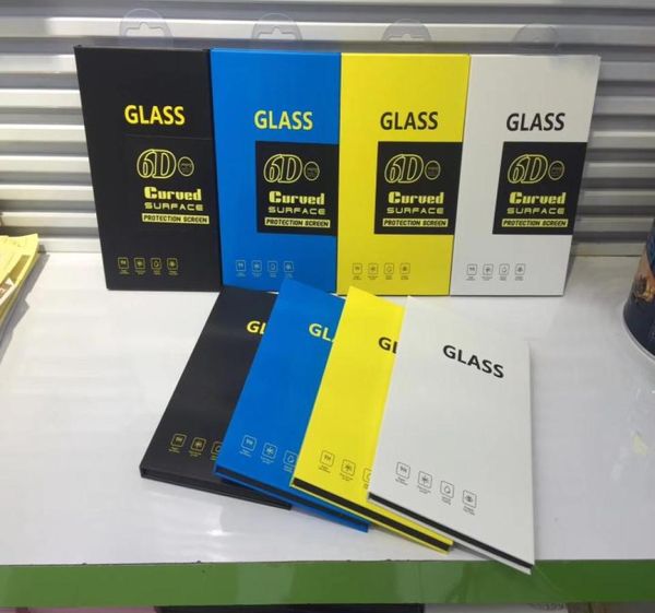 Einzelhandelsverpackung aus Papier und Kunststoff für 3D 6D gebogene Premium-Displayschutzfolie aus gehärtetem Glas, Hang Hole 2019 Fashion 2984932