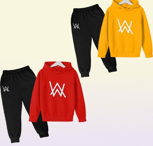 Весенне-осенний комплект с капюшоном и брюками, новый повседневный свитер для мальчиков 039S, футболка с длинными рукавами с 3D принтом, модная футболка Alan Walker 42676873010111