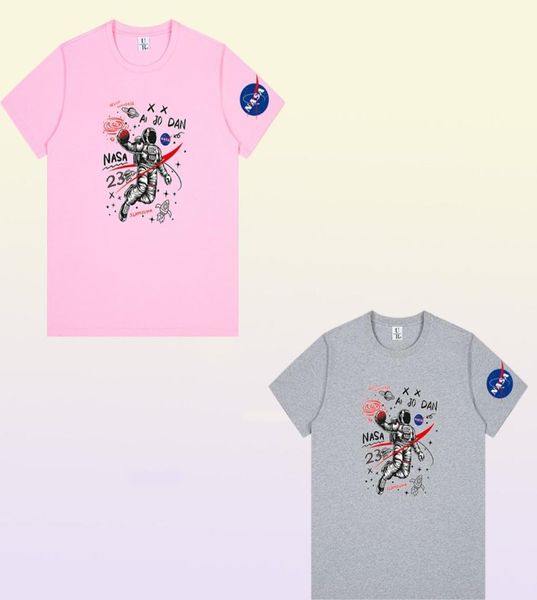 Astronauta Nacional Aeronáutica Administração Espacial NASA Camiseta Preto Cinza Vermelho Rosa Branco Azul Claro Homens e Mulheres 2522826300