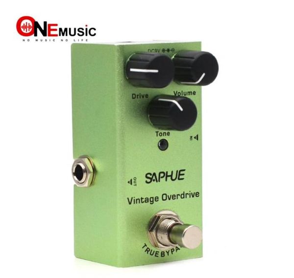 SAPHUE Chitarra elettrica Vintage OverdriveVolumeTone Manopola Effetti a pedale Mini tipo singolo DC 9V True Bypass7401498