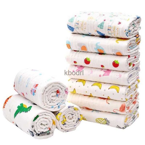 Банное полотенце Банные полотенца Детское полотенце Быстросохнущие одеяла высокой плотности Одеяла для новорожденных Аксессуары для младенцев 6 слоев 110x110 см Стиральная одежда YQ240106
