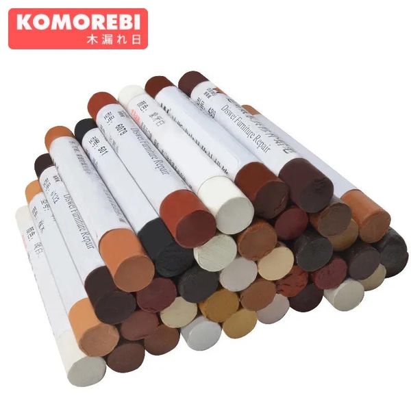 Аксессуары komorebi 46 цветов деревянная мебель краска для ремонта пола восковой карандаш для пола царапины патч краска ручка деревянные композитные материалы для ремонта