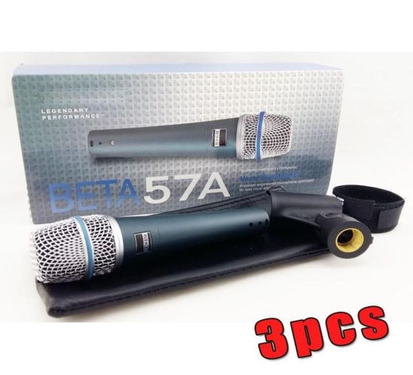 Nuova Etichetta 3PCS Versione di Alta Qualità Beta 57a Vocale Karaoke Palmare Dinamico Microfono con cavo Microfone Mike 57 A Mic7837497