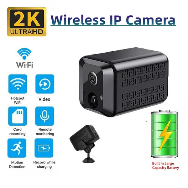 Ultra alta definição WIFI mini câmera de vigilância de segurança sem fio corpo humano sensor de casa inteligente ne 240106