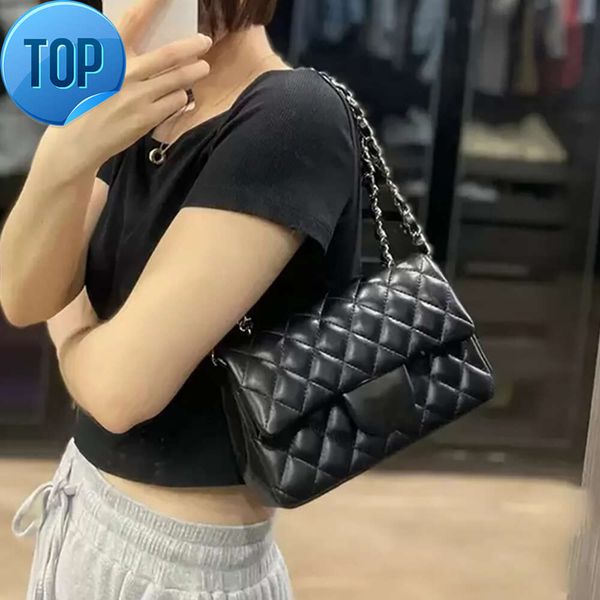 10A Top Quality Fashion Woman Bolsa de Ombro 20cm Pele de Carneiro e Caviar Mini Flap Crossbody Bags Luxuoso Designer Bagss Cha