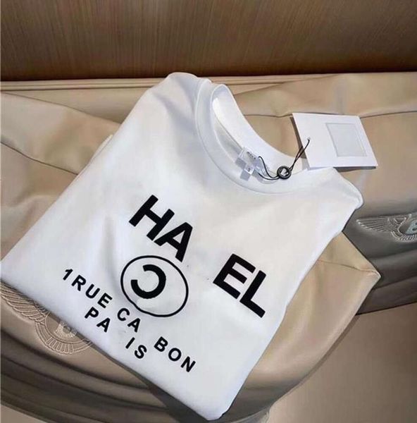 Damen-T-Shirt, erweiterte Version, Frankreich, trendige Kleidung, C-Buchstabe, Grafikdruck, Paar, modische Baumwolle, Rundhalsausschnitt, Coach-Kanal, 3XL, 5XL, kurzärmelige Oberteile, Tee4675