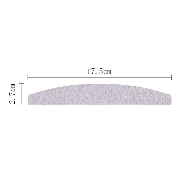 Lurayee Nagelfeilen-Puffer, Körnung 100/180, halbmondförmig, doppelseitiges Schleifpapier, Nagelschleifen, Schleifen, Gel-Nagellack, Nagel-Maniküre-Werkzeug