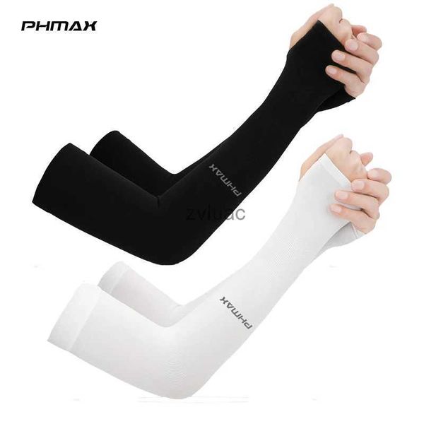 Arm- und Beinwärmer Schutzausrüstung PHMAX Unisex Radfahren Armwärmer Männer Outdoor-Sportarten Eisseide Fingerärmel UV-Schutz Laufen Angeln Wandern Handabdeckungen YQ240106