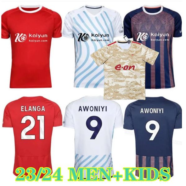 Nuova Nottingham 23 24 Grabban Soccer Jersey Johnson Surridge 2023 Men Kids Forest Awoniyi Ameobi Malen Krovinovic Zinckernagel Lingard Shirt Football XXXL 4XL