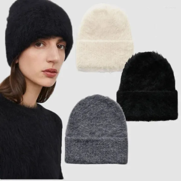 Berretti Appassiti 2024 INS Fashion Blogger Cashmere Caldo Cappello Lavorato a Maglia Donna Autunno/Inverno Lana Ragazze