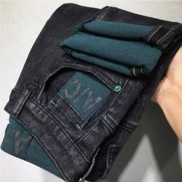 Pantalones vaqueros para hombres Moda de lujo Clásico Denim Punk Cowboy Streetwear Otoño Invierno Estiramiento Slim Fit Estilo coreano Pantalones casuales