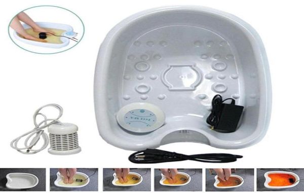 Massageadores elétricos Home Mini Detox Foot Spa Machine Cell Ionic Cleanse Device Aqua Bath Massage Basin3260705