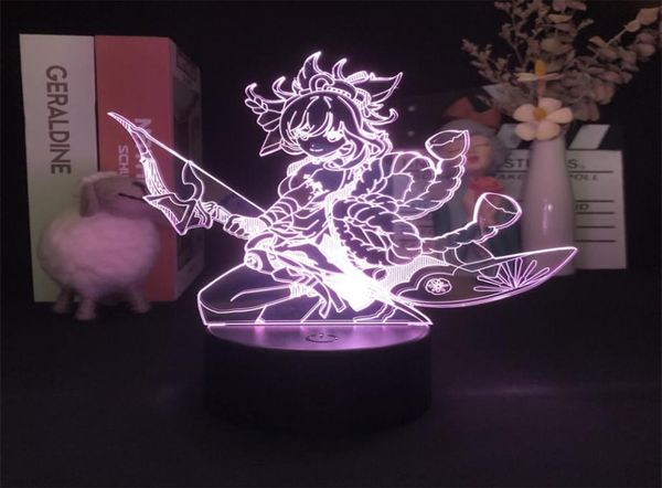 Akrilik Gece Işığı Yoimiya Şekil 3D Lamba Genshin Etki Lav Üssü Anime Anime Night Light Çocuk Odası Dekoru Genç Doğum Günü Hediyesi5644617