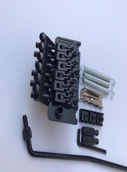 Floyd Rose Double Shake Pull String Plate Bridge Tremolo System Hardware nero per chitarra elettrica5348614