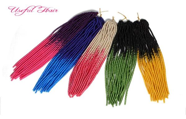 Regalo di Natale preloop estensione dei capelli lisci ombre bug morbidi dreadlocks Faux locs treccia SINTETICA all'uncinetto trecce CAPELLI MARLEY T5977018