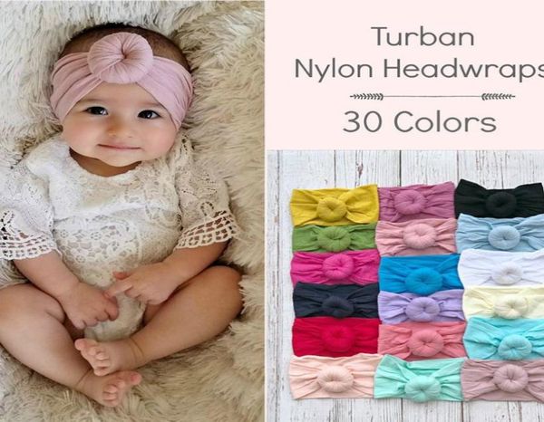 Faixa de cabelo de algodão de nylon fofa Kwaii Soft Scrunchies Baby Grils Headband2902521