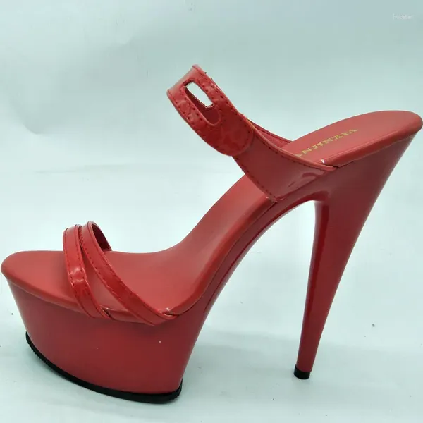 Тапочки LAIJIANJINXIA, 15 см/6 дюймов, модная верхняя часть из искусственной кожи, пикантные экзотические туфли на высоком каблуке и платформе для вечеринок, женская обувь для танцев на пилоне H234