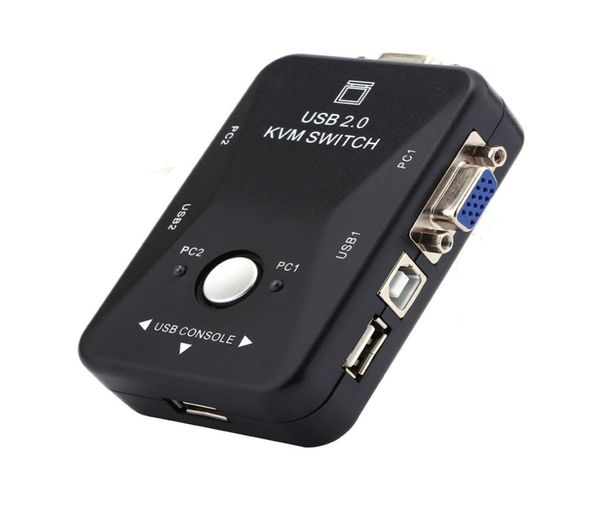 Новый 2-портовый VGA USB KVM-переключатель сплиттер автоматический контроллер клавиатуры и мыши принтер до 192014404868567