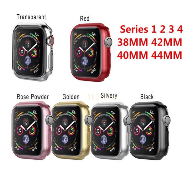 Apple Watch Band 42mm 38mm 44mm Iwatch Serisi 4321 Renkli Kaplama Kılıfları Kabuk Accessories6006921