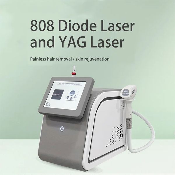 Il più nuovo laser a diodi 808 + picosecondo 2 in 1 depilazione tatuaggio sopracciglio lavatrice carbone peeling pelle schiarente macchina di bellezza