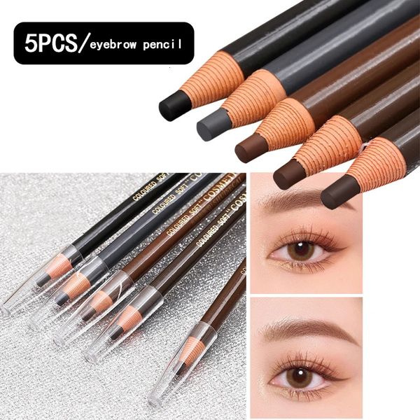 5 pz/set Matita Per Sopracciglia Trucco Potenziatori Per Sopracciglia Arte Cosmetica Impermeabile Tinta Tipi Stereo Strumenti di Bellezza Colorati 240106