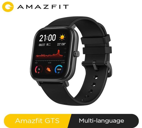 Глобальная версия, новые умные часы Amazfit GTS, 5 АТМ, водонепроницаемые, для плавания, 14 дней, батарея, управление музыкой для телефона Xiaomi IOS2158801