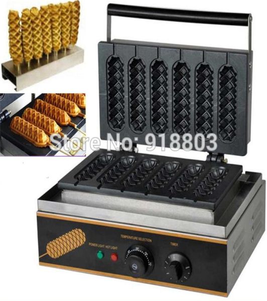 2 em 1 uso comercial antiaderente 110v 220v elétrico lolly waffle dog em uma máquina de fazer palito padeiro suporte de aço inoxidável stand9524067
