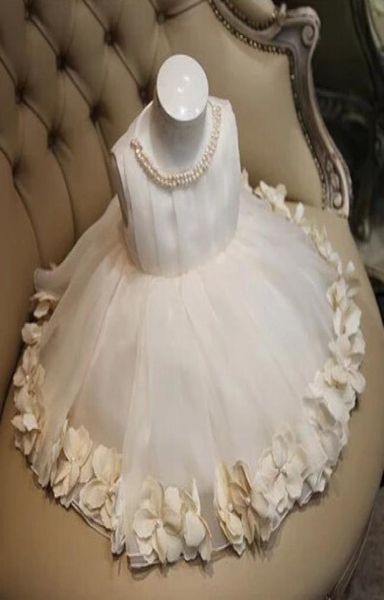 Produtos de alta qualidade vestido de casamento infantil para meninas flores crianças vestidos de festa de princesa branco puro fantasia de crianças grandes 100160 ab9800304