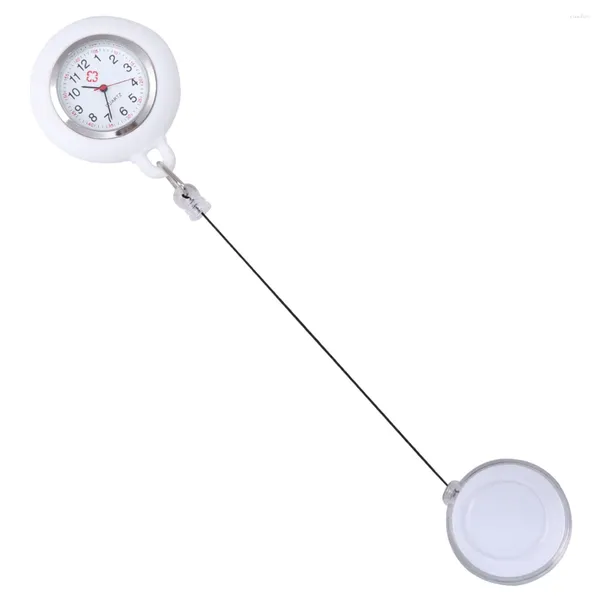 Relógios de bolso Fob Watch Retrátil Segunda Mão Enfermeiras Clipe Digital Lapela Médicos Portáteis Mulheres