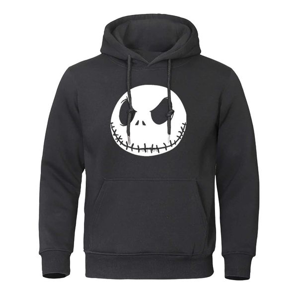 Erkek Hoodies Sweatshirts Cadılar Bayramı Sevimli Büyük Ağız Kafa Baskı Hoodie Erkekler Büyük Boy Gevşek Hoody Moda Sokak Giyim Külkü Polar Sweatshirt Adam