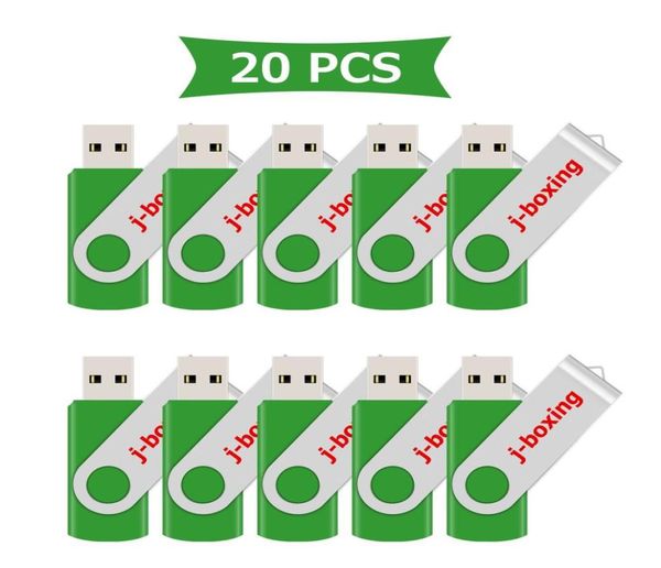 Bulk 20 pezzi Chiavette USB girevoli da 2 GB Chiavetta di memoria Flash in metallo ad alta velocità per computer portatile Tablet Pen drive Pen drive Archiviazione Mul5235638