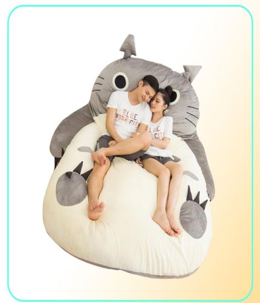 Dorimytrader Anime Totoro Schlafsack, weicher Plüsch, großes Cartoon-Bett, Tatami-Sitzsack, Matratze, Kinder und Erwachsene, Geschenk, DY610041812721