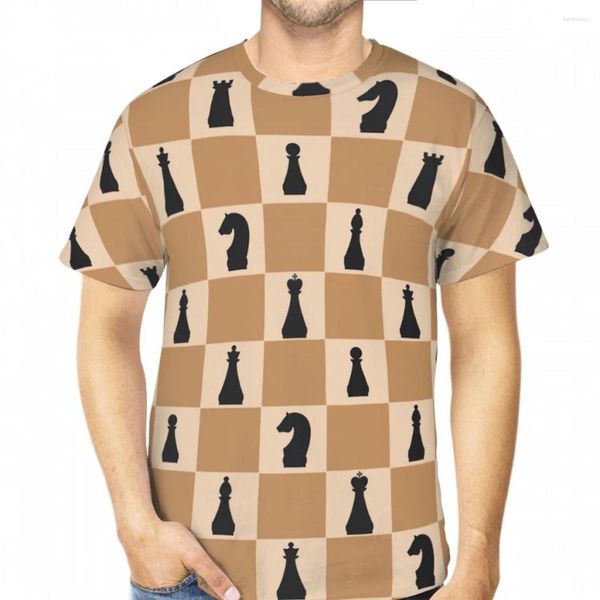 Мужские футболки «Шахматы на шахматной доске», полиэстер, рубашка с 3D-принтом и дизайном, для занятий спортом на открытом воздухе, быстросохнущая одежда, повседневные уличные футболки