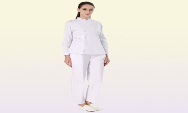 Kadın Hemşirelik Spa Güzellik Salon Üniforma Tasarım Hemşirelik Ovma Uzun Kollu Çalışma Tekdüzen Sağlık Yedi Renk Elastik Pantolon9979519