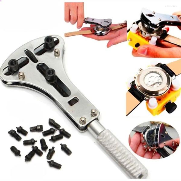 Kits de reparo de relógio ferramentas abridor de caixa de pulso parafuso ajustável removedor traseiro chave ferramenta garra