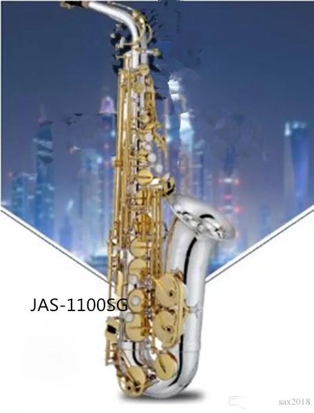 Новый альт-саксофон Jupiter JAS-1100SG, латунный музыкальный инструмент Eb Tune, никелированный посеребренный корпус, золотой лаковый ключ, саксофон с футляром для мундштука