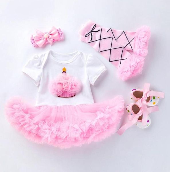 12m Mode Marke Neue Kleidung für Neugeborene Baby Mädchen Geburtstag Taufe Kleid Set Schöne Kleidung 1st Jahr Mädchen baby Suit3118400
