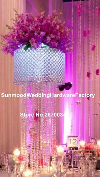 Украшение хрустальная бусина свадебная подставка для цветов для украшения свадебного стола