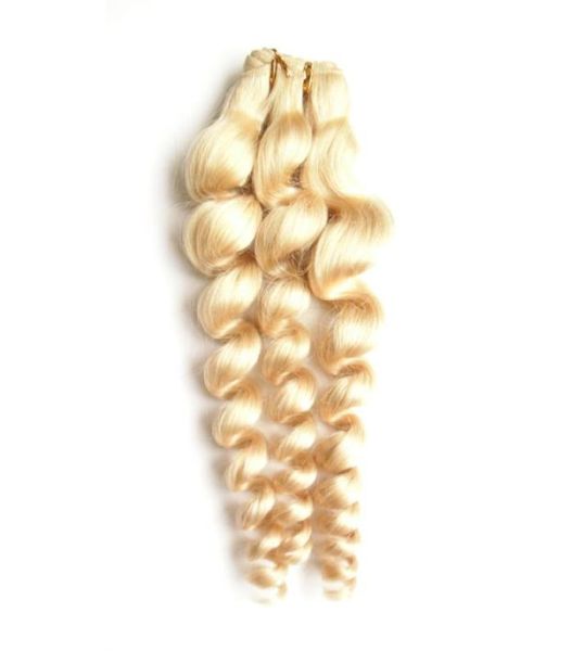 Lose Welle Brasilianische Haarwebart Bundles 1 Bundle 100 Menschliches Haar lose Welle 1Bundles blonde Farbe Remy Haar9652683